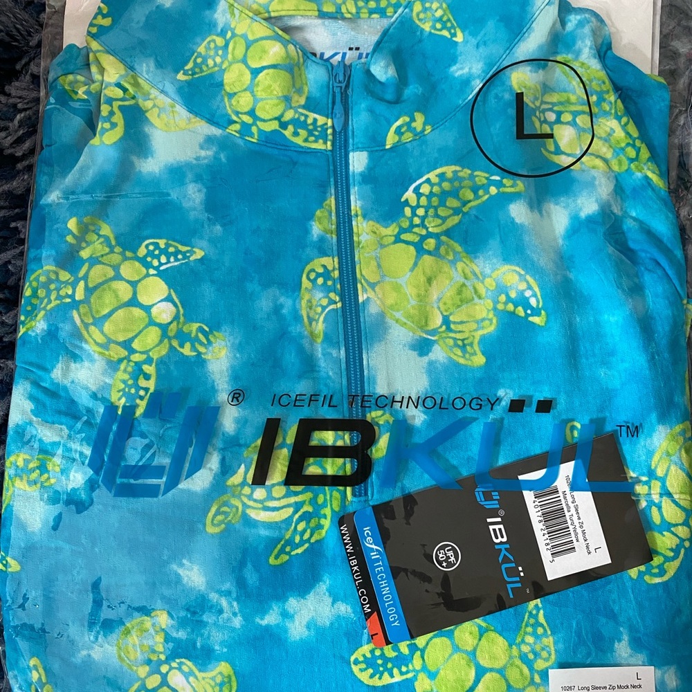 Ibkul Long Sleeve Zip Mock Neck